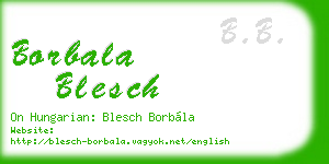 borbala blesch business card